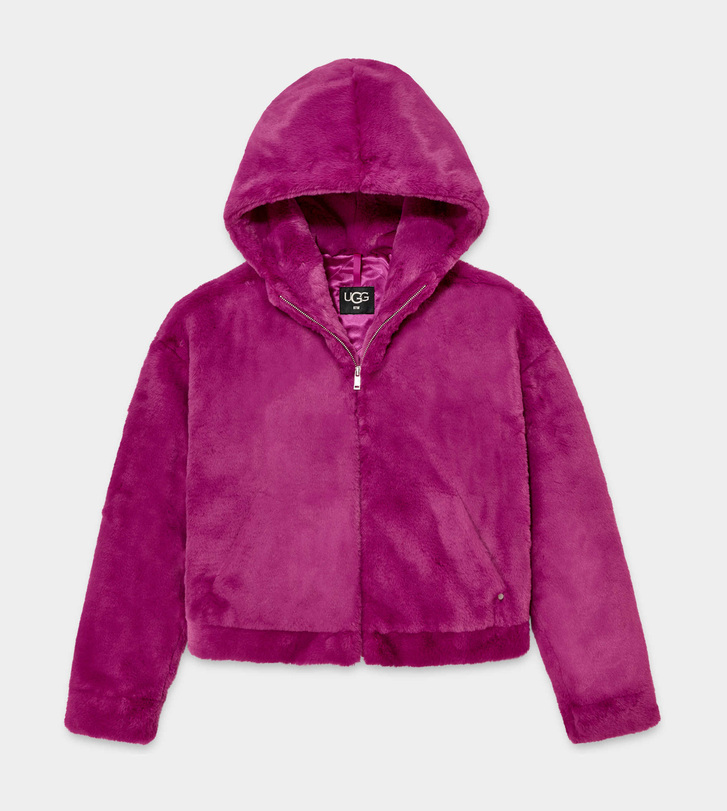 Blue faux fur hoodie best sale